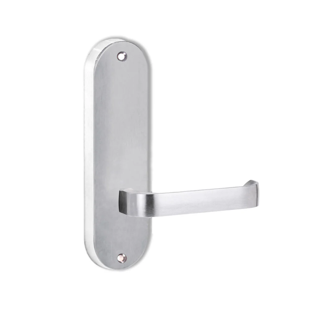 Lockwood 2905 Round End Plate With 131 Lever Satin Chrome 2905/131SC