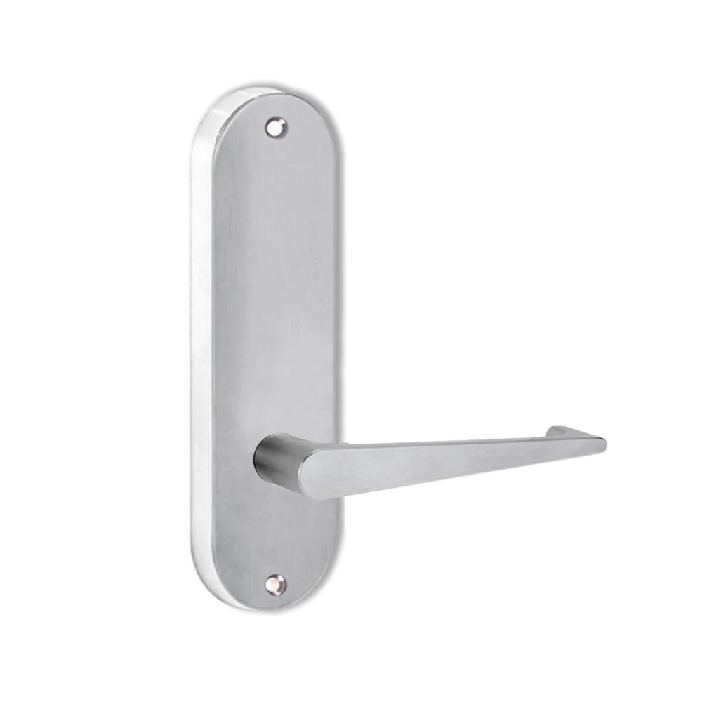 Lockwood 2905 Round End Plate With 133 Lever Satin Chrome 2905/133SC