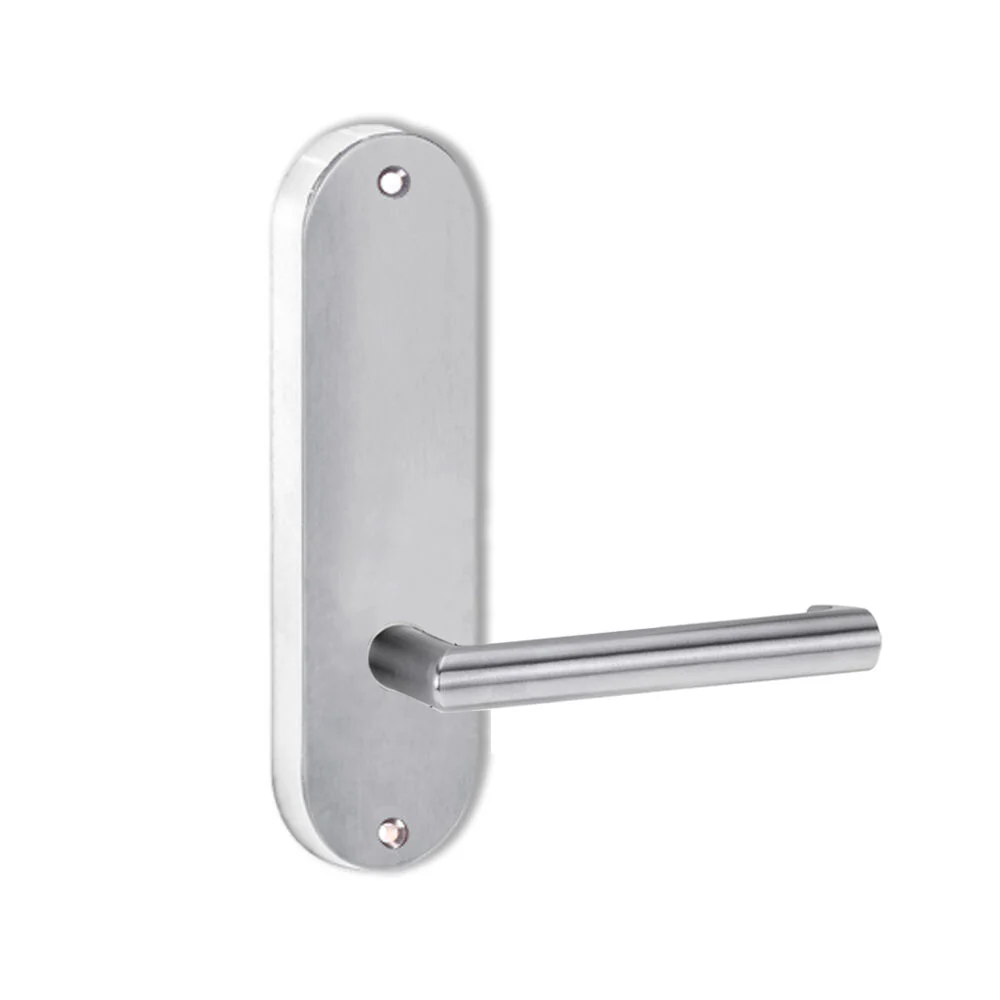 Lockwood 2905 Round End Plate With 155 Lever Satin Chrome 2905/155SC