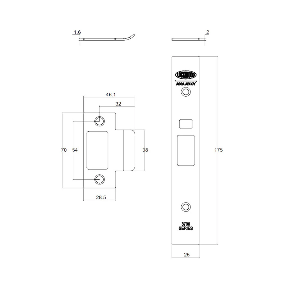Lockwood 3772 Finish Convertion Strike, Face Plate & Screw Kit - Available in Various Finishes - Image 2