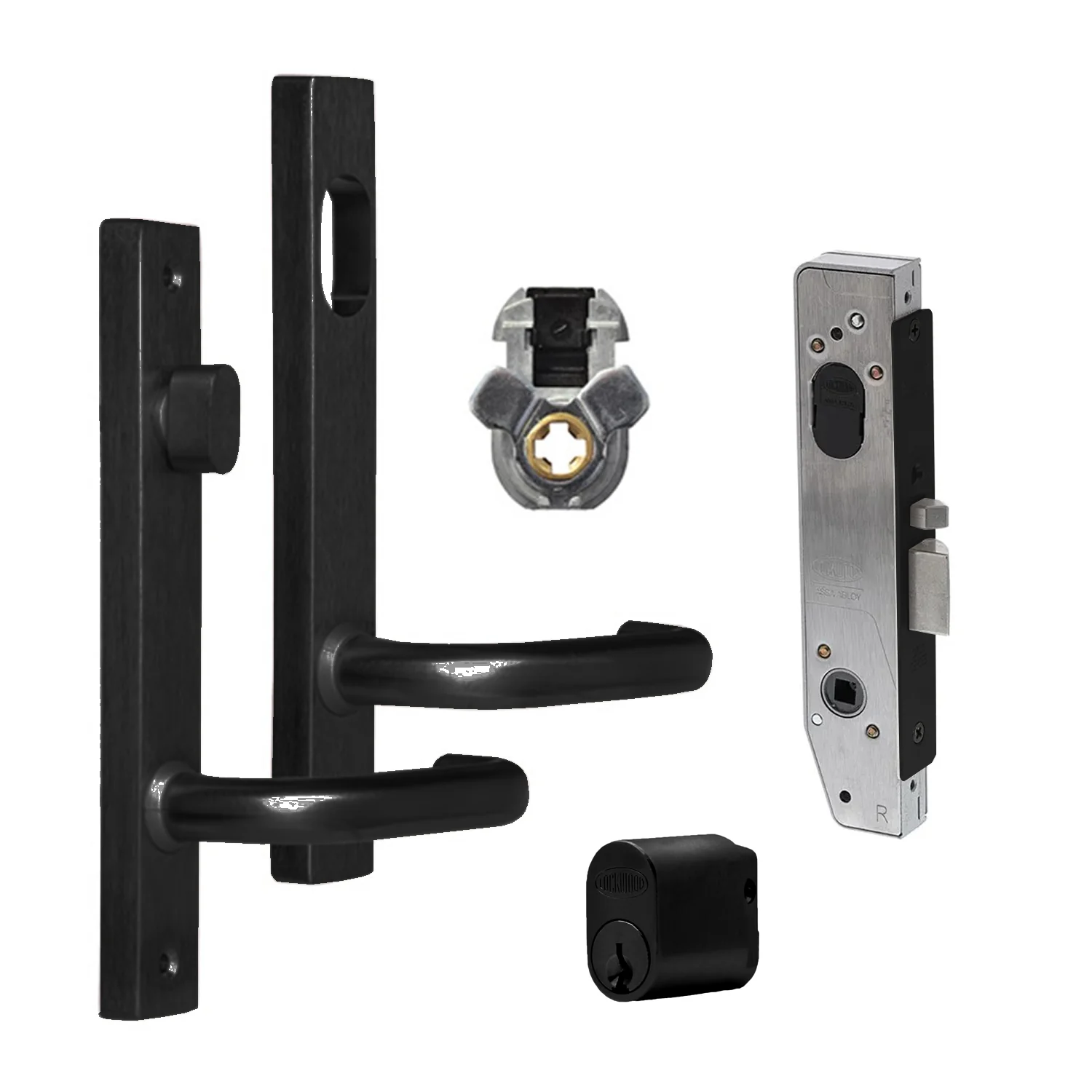 Lockwood 3782 Narrow Mortice Lock Kit Matt Black Cylinder & Turn 3782KIT04MBK