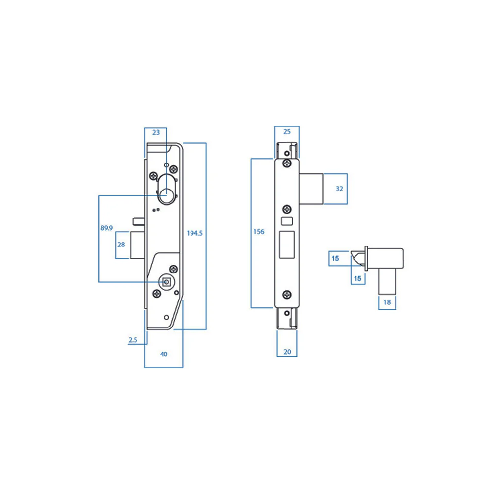 Lockwood 3782SS Universal Primary Lock 23mm Backset - Image 2