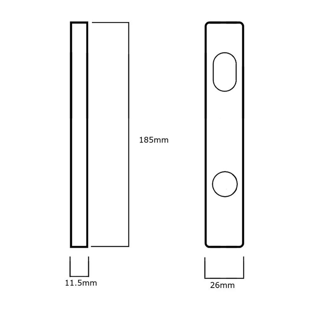 Lockwood 4700 Square End Plate With Cylinder Hole - Available in Various Finishes - Image 2