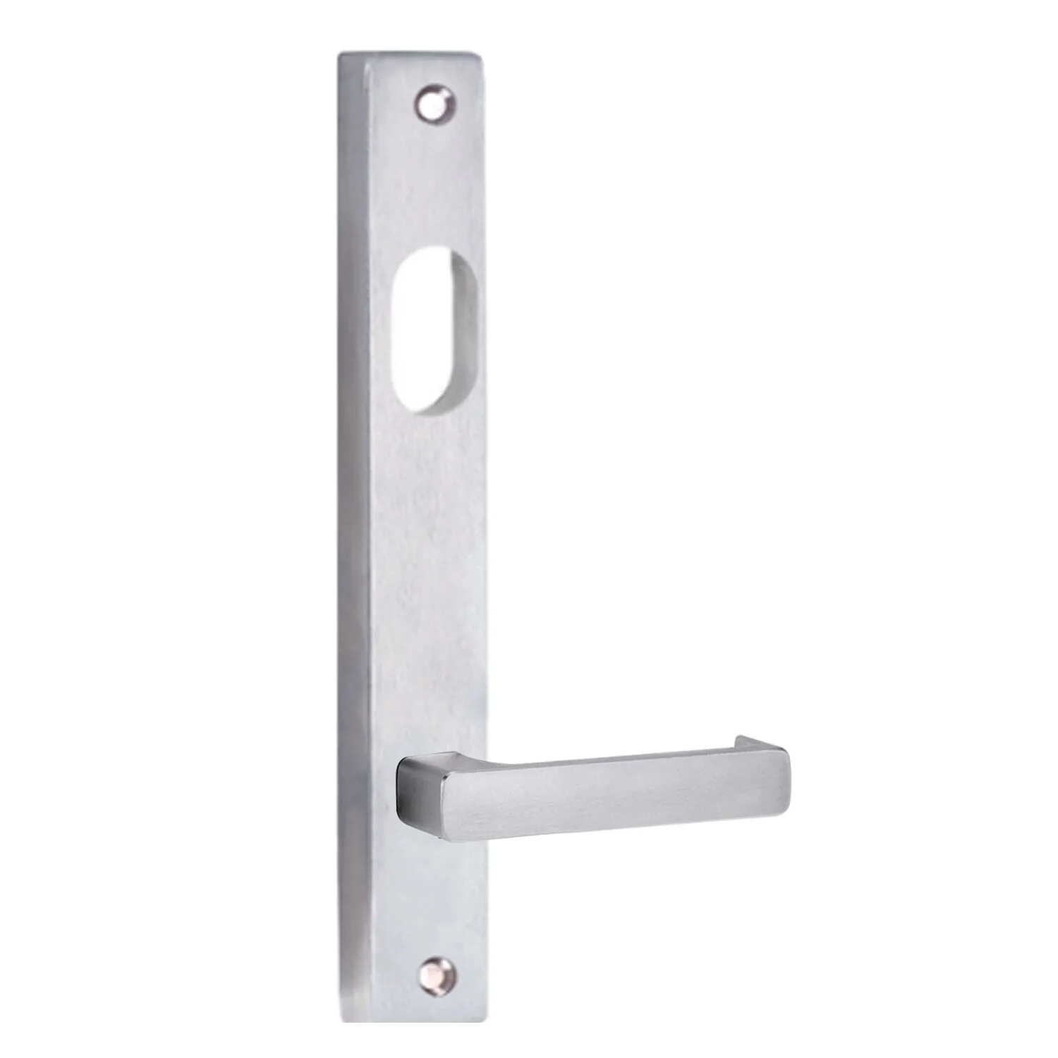 Lockwood 4701 Square End Plate With Cylinder Hole & 76 Lever Satin Chrome 4701/76SC