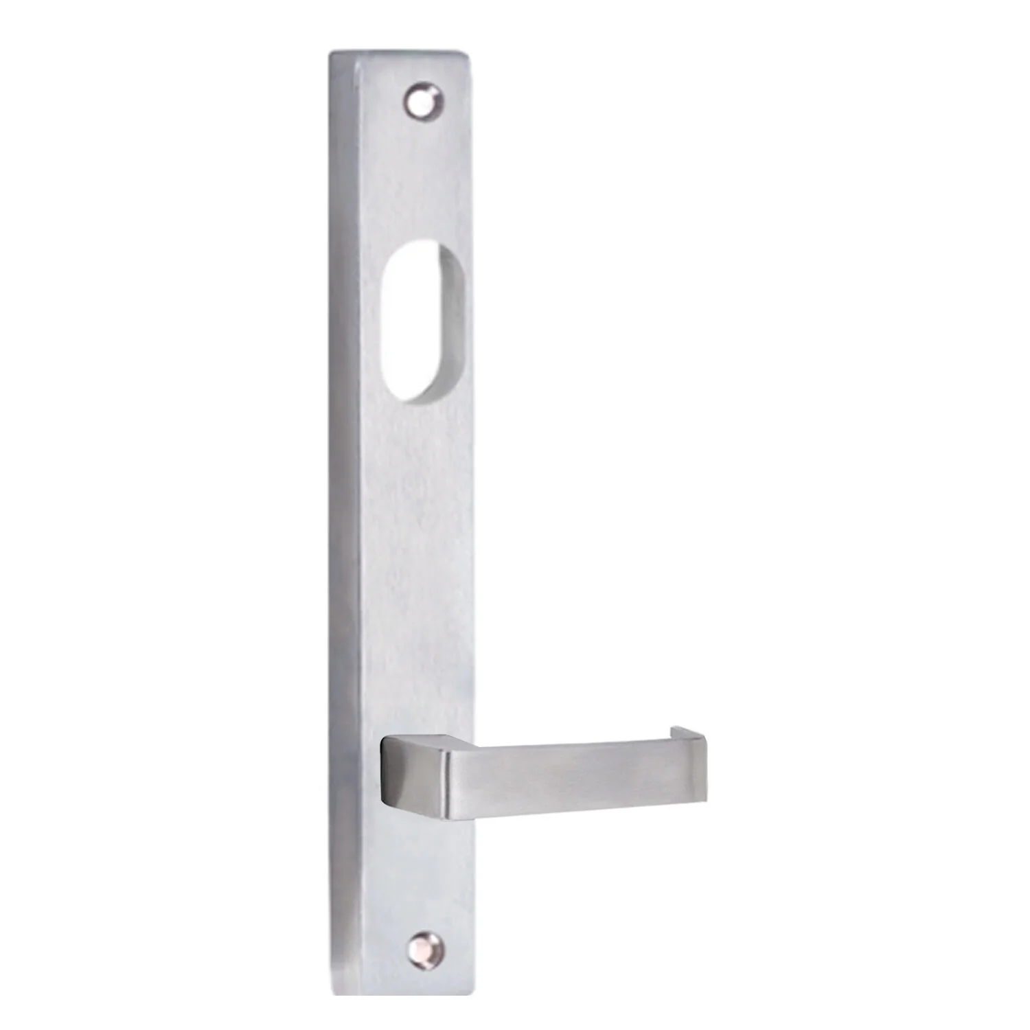 Lockwood 4701 Square End Plate With Cylinder Hole & 90 Lever Satin Chrome 4701/90SC