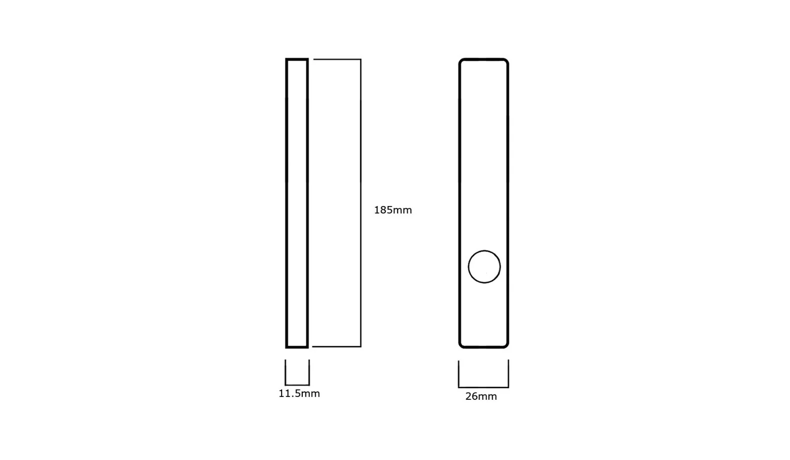 Lockwood 4905 Square End Plate with 145 Lever Satin Chrome 4905/145SC - Image 3