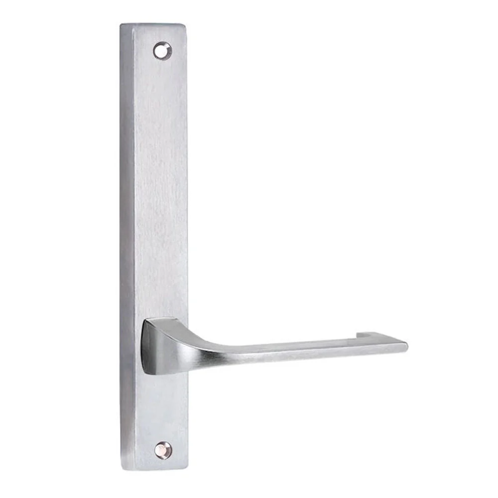 Lockwood 4905 Square End Plate with 124 Lever Satin Chrome 4905/124SC