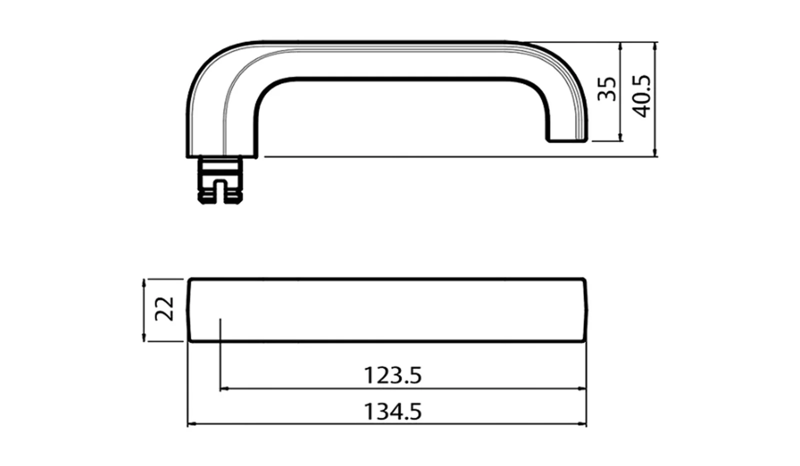 Lockwood 4905 Square End Plate with 131 Lever Satin Chrome 4905/131SC - Image 2