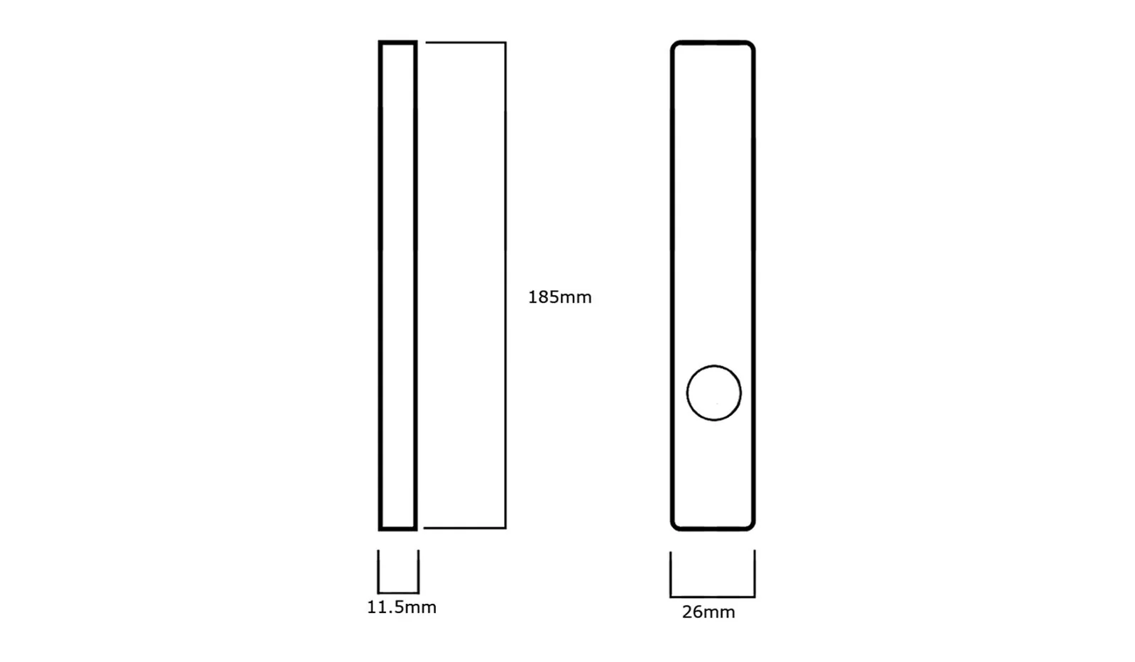 Lockwood 4905 Square End Plate with 131 Lever Satin Chrome 4905/131SC - Image 3