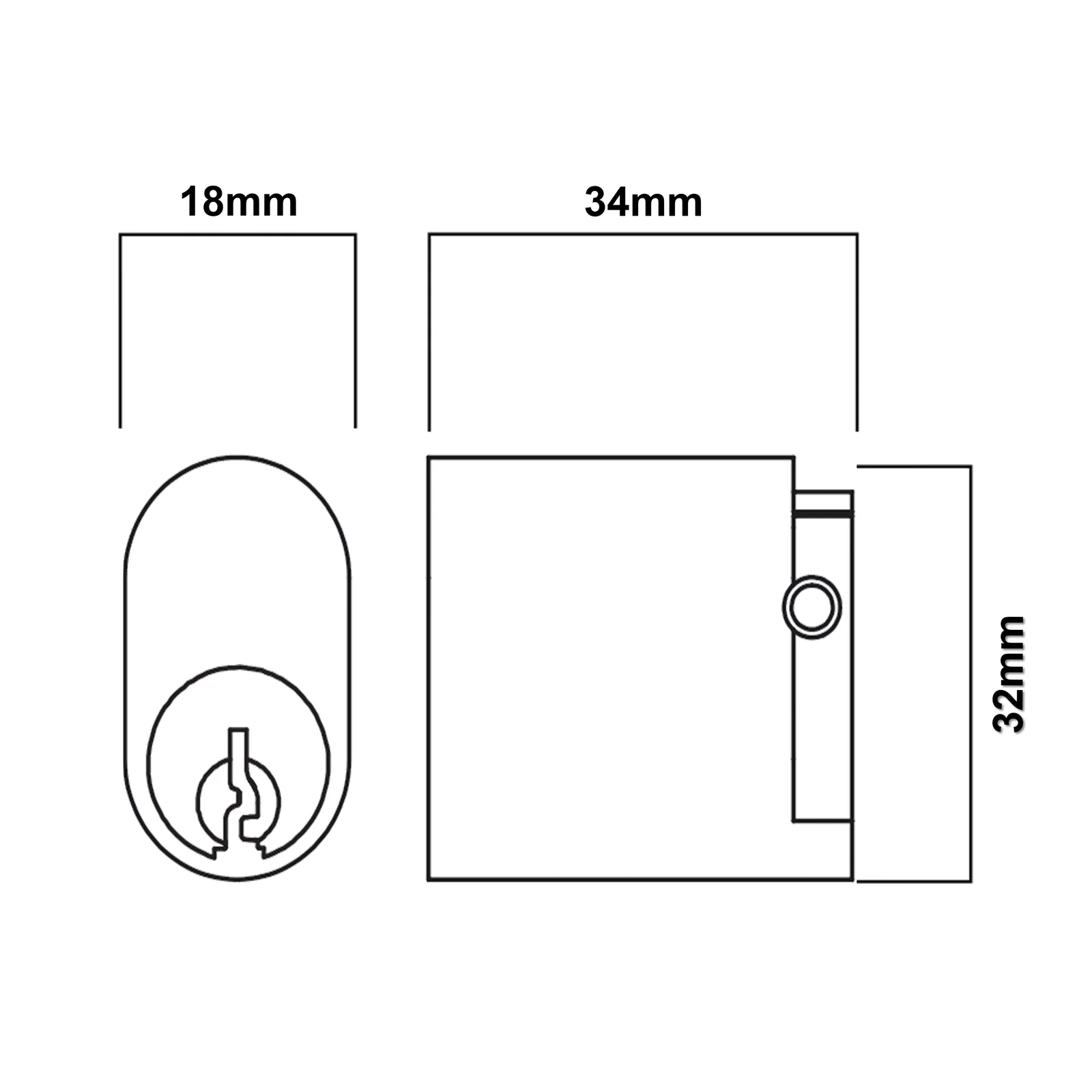 Lockwood 5782 Narrow Entrance Mortice Lock Kit Inc Furniture Cylinder 5782KIT04 - Image 4