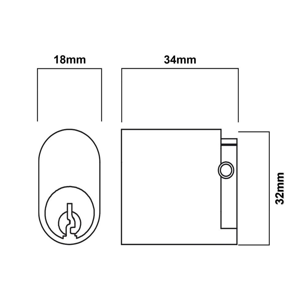 Lockwood 5782 Narrow Entrance Mortice Lock Kit Includes Furniture Cylinder Matt Black 5782KIT04MBK - Image 2