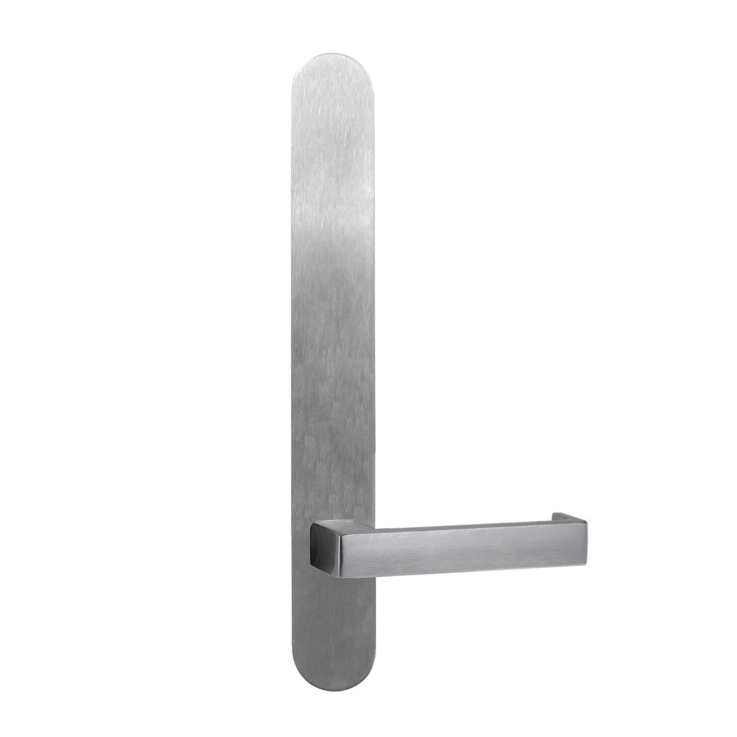 Lockwood 5805 Round End Plate With 111 Lever Satin Chrome 5805/111SC