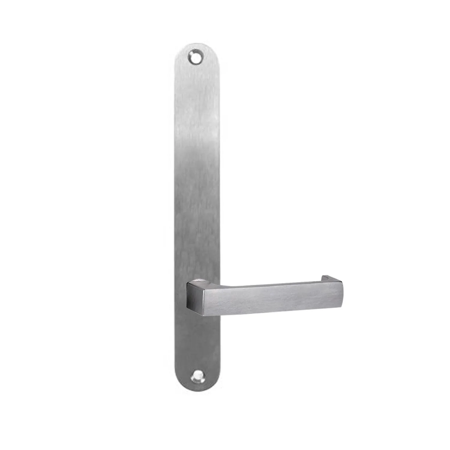 Lockwood 5905 Round End Plate with 112 Lever Satin Chrome 5905/112SC