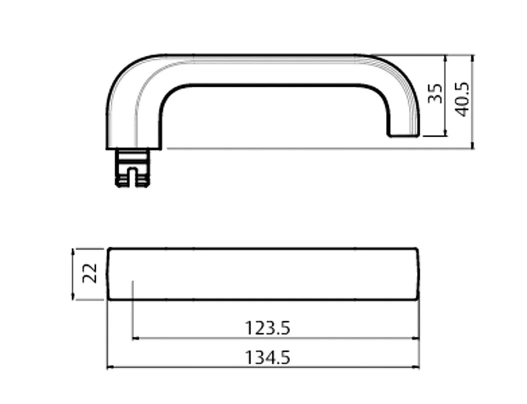 Lockwood 5905 Round End Plate with 131 Lever Satin Chrome 5905/131SC - Image 2