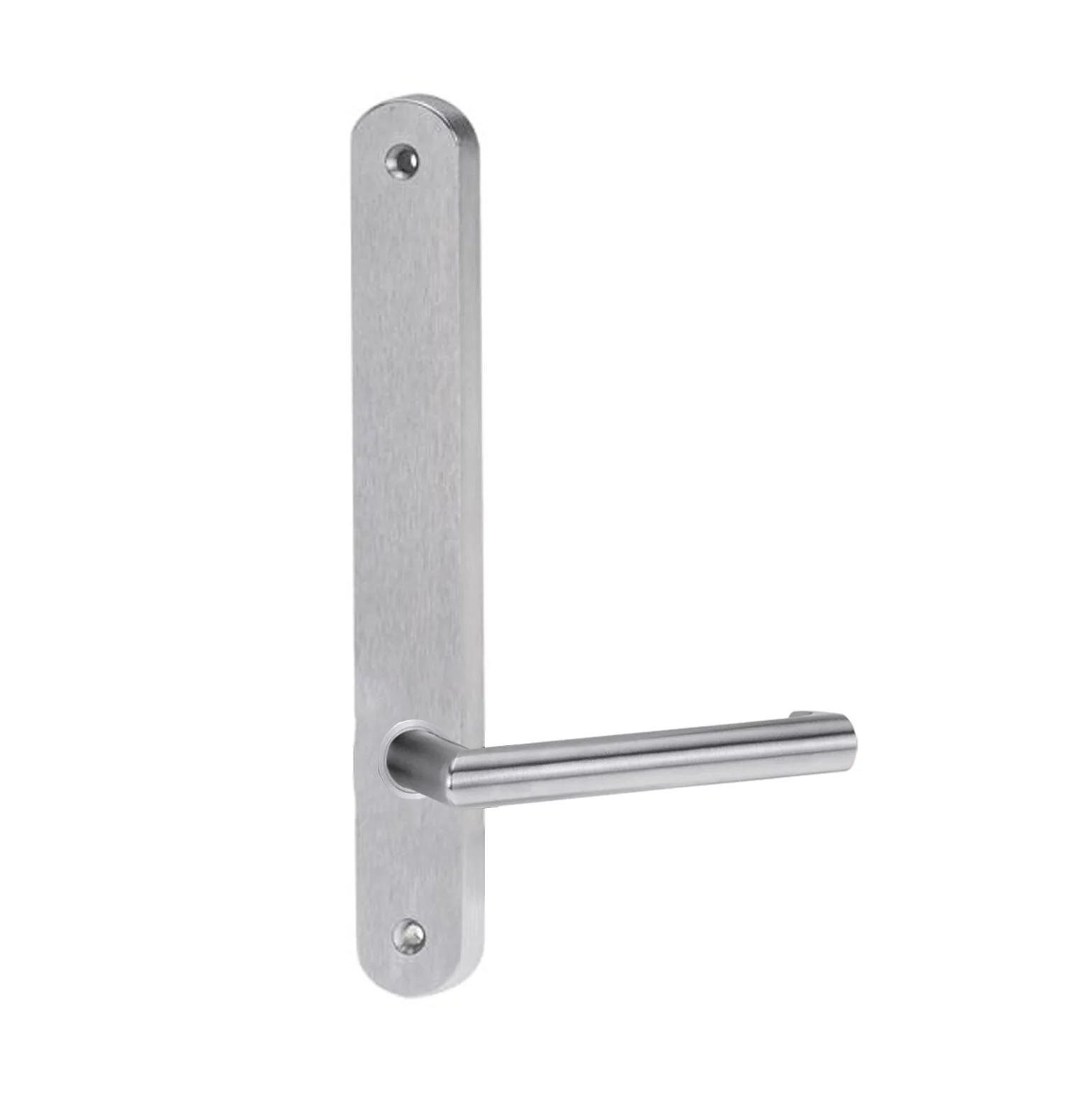 Lockwood 5905 Round End Plate with 155 Lever Satin Chrome 5905/155SC