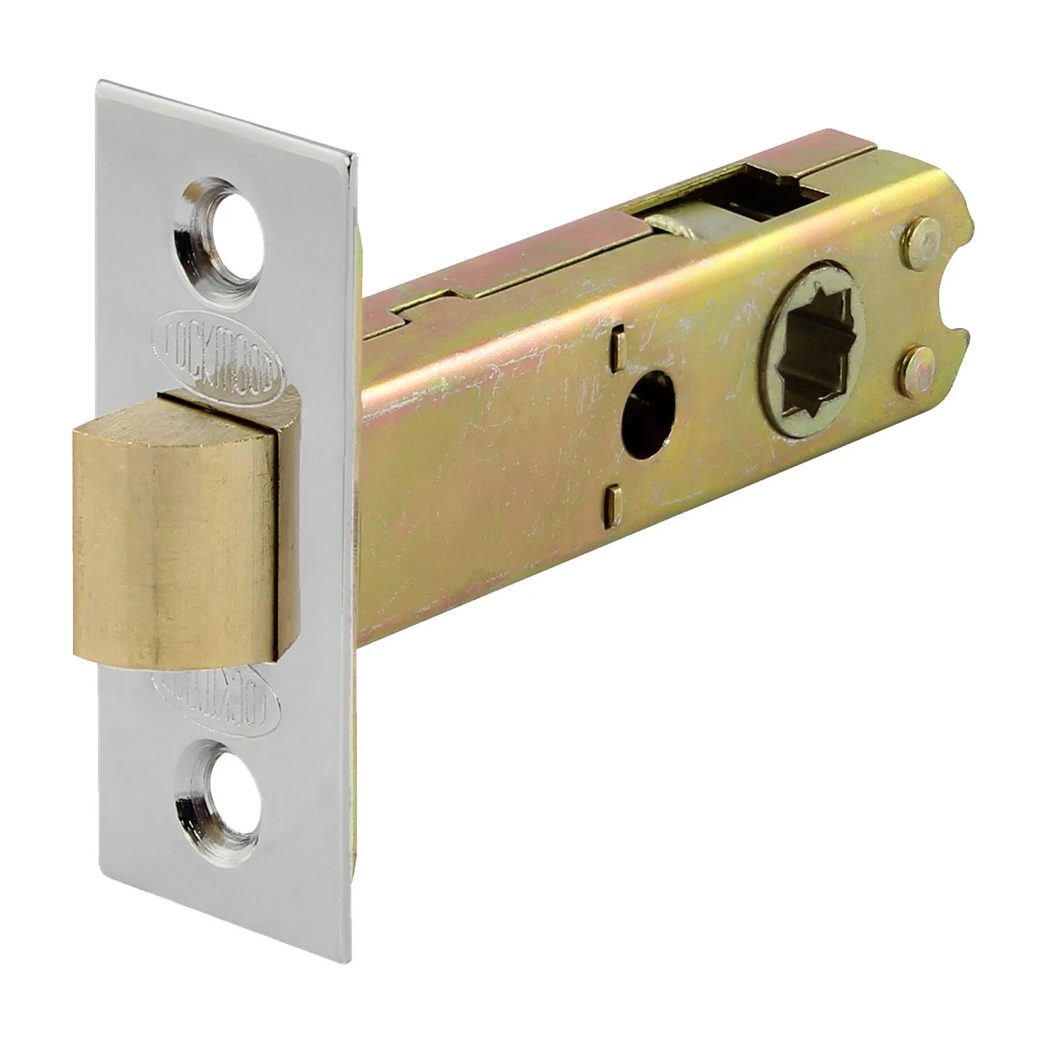 Lockwood 60mm Passage Latch Square End Face Plate and T Strike - Available in Various Finishes - Image 4