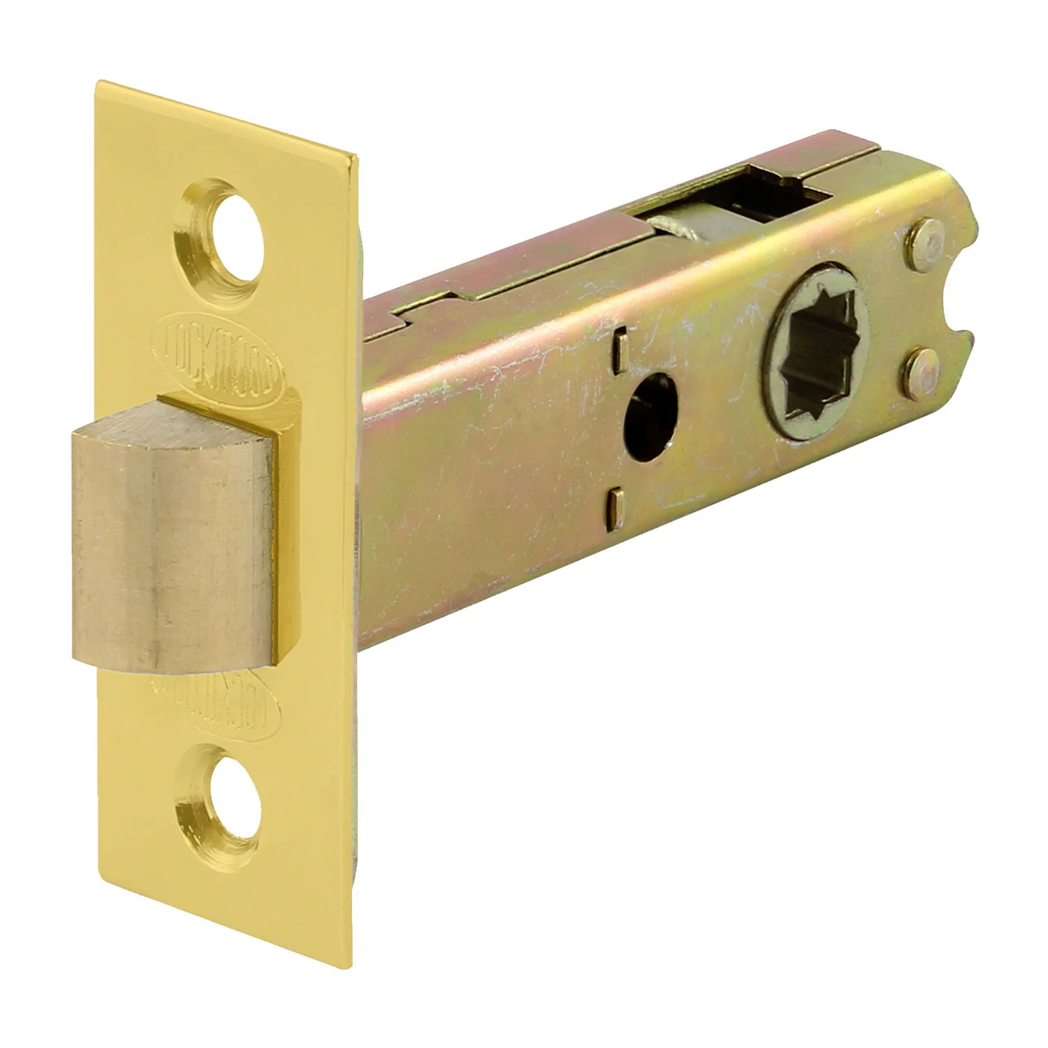 Lockwood 60mm Passage Latch Square End Face Plate and T Strike - Available in Various Finishes - Image 5