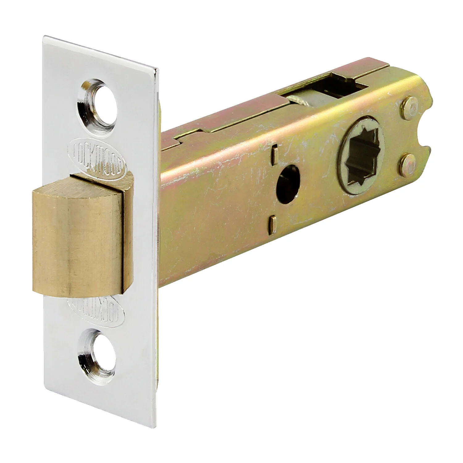 Lockwood 60mm Passage Latch Square End Face Plate and T Strike - Available in Various Finishes - Image 6