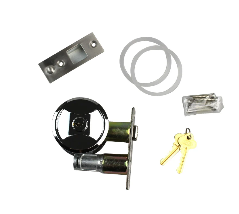 Lockwood Cavity Sliding Door Entrance Set Polished Chrome 7444CPDP - Image 3