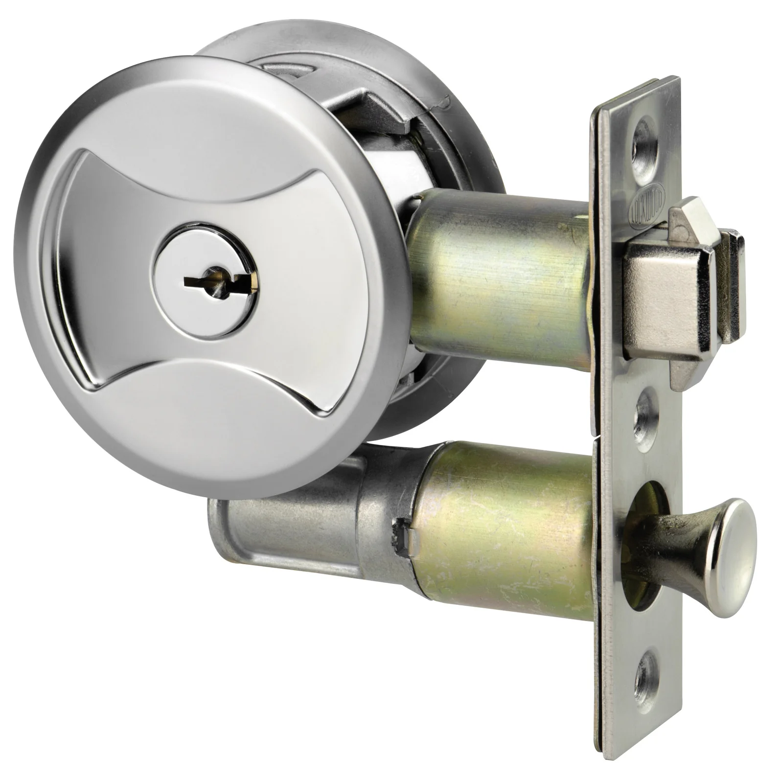 Lockwood Cavity Sliding Door Entrance Set Polished Chrome 7444CPDP - Image 4