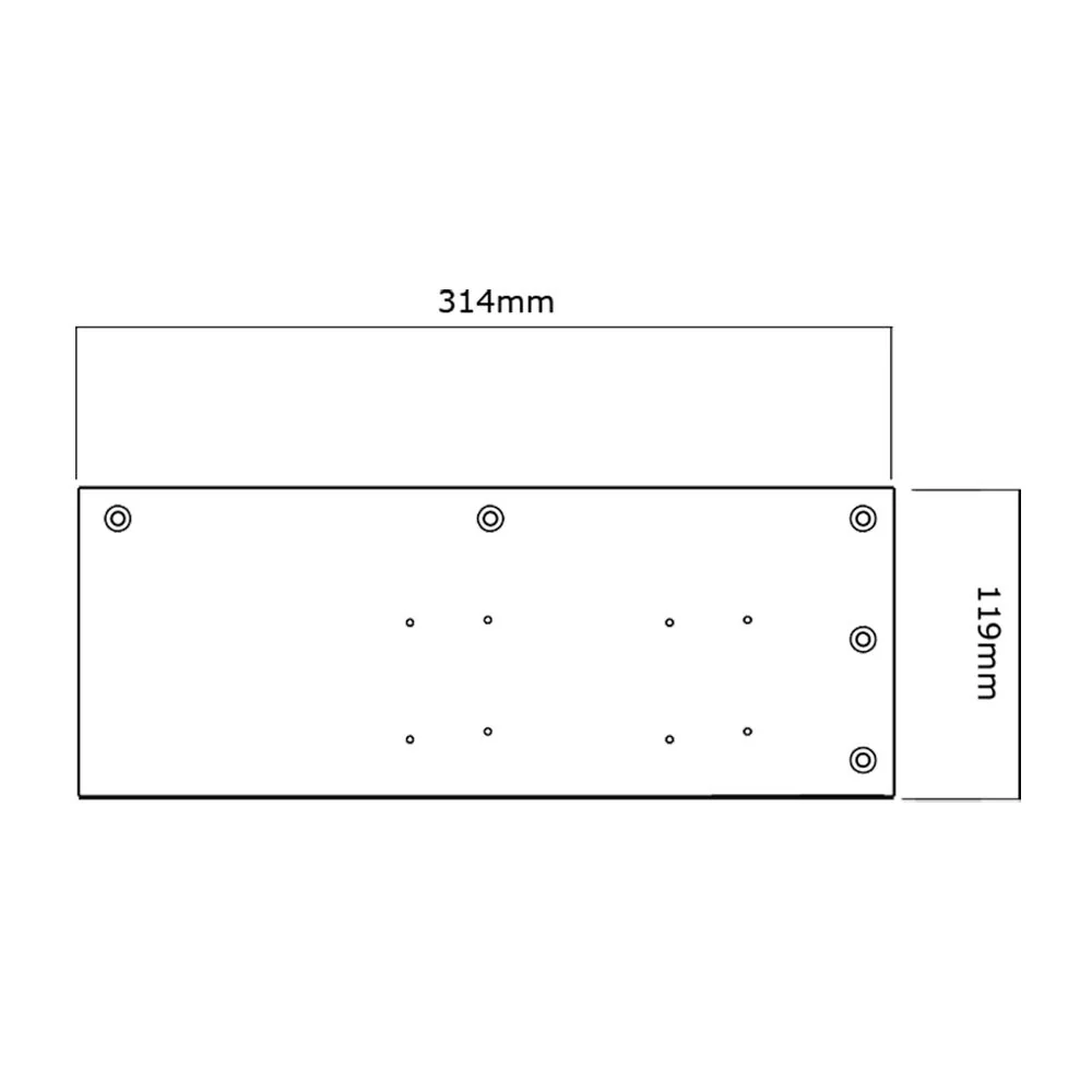 Lockwood 7726 Series Door Closer Drop Plate - Available in Various Finishes - Image 2