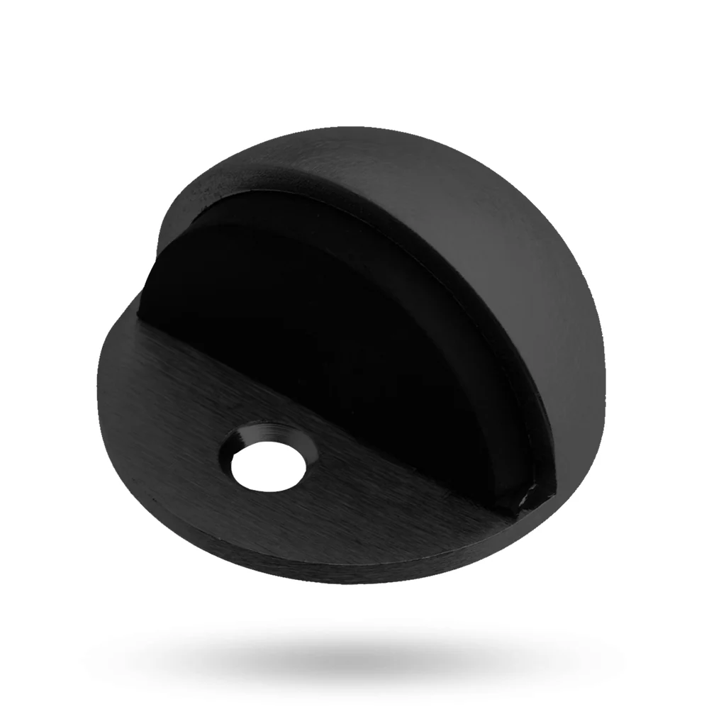 Lockwood A290MBK Half Moon Door Stop Matt Black 43x26mm - Image 2