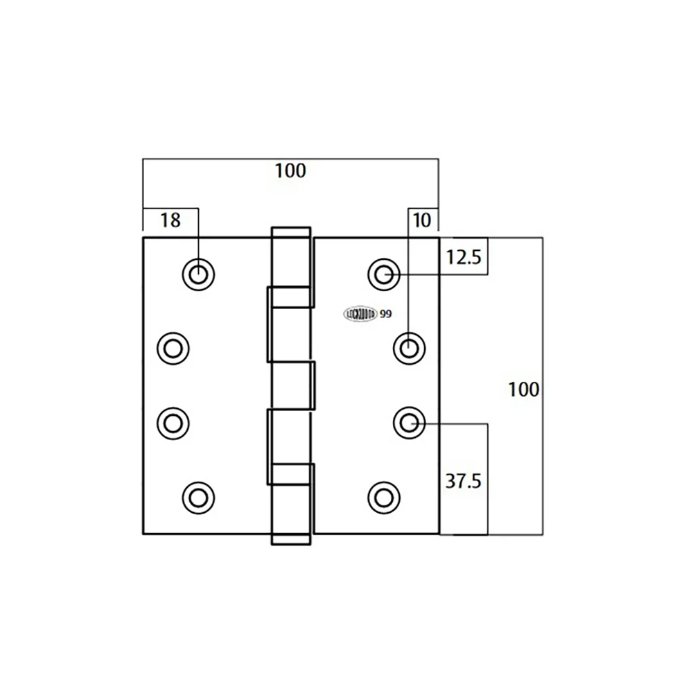 Lockwood Door Butt Hinge Ball Bearing Stainless Steel LW10000BBSSS - Image 2