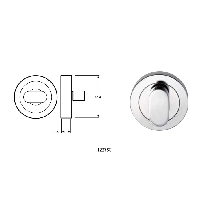 Lockwood Door Handle 1220 Series Symphony 70 Lever On Rose Satin Chrome - Image 9