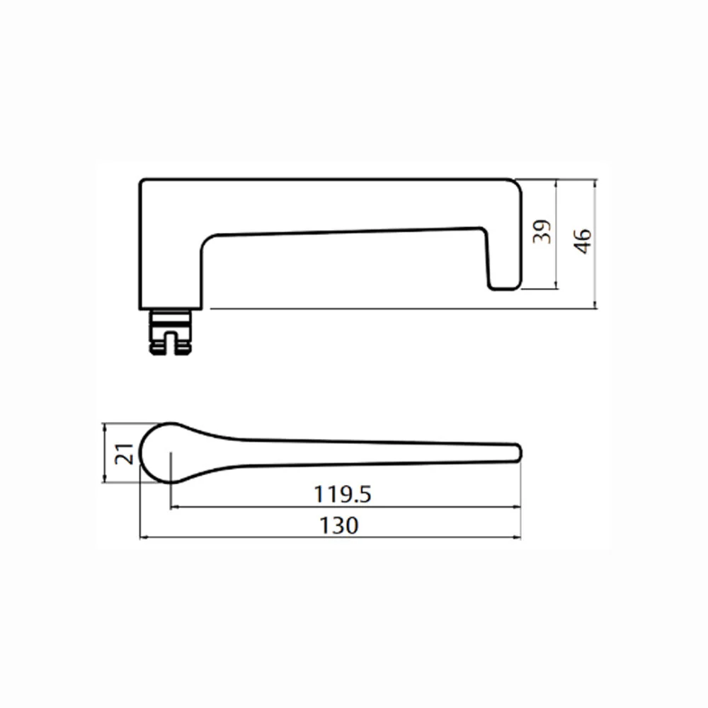 Lockwood Door Handle 1370 Series 145 Lever on Round Rose Full Set Polished Brass 1370/1371/145PB - Image 3