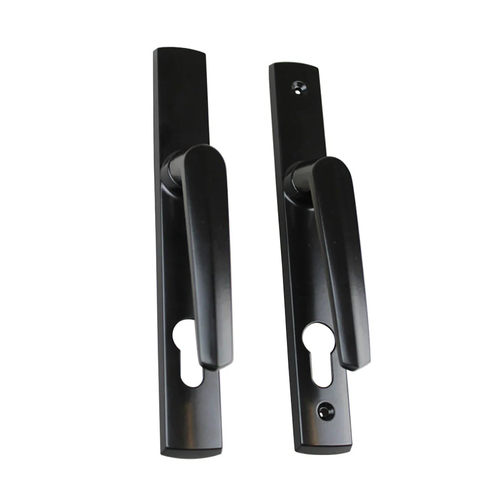 Lockwood Door Handle Palladium Aria Lever On Long Plate Black PL4/85/27BLK - Image 3
