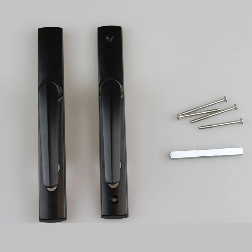 Lockwood Door Handle Palladium Aria Lever On Long Plate Black PL4/85/27BLK - Image 4