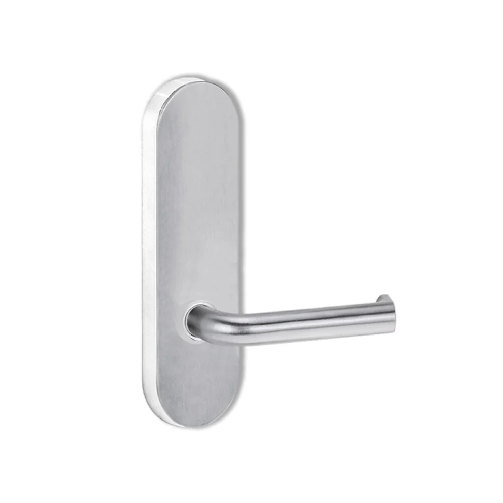 Lockwood Door Handle Round End Plate With 102 Lever Satin Chrome 2805/102SC