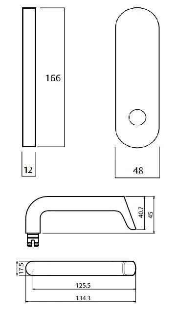 Lockwood Door Handle Round End Plate With 102 Lever Satin Chrome 2805/102SC - Image 2