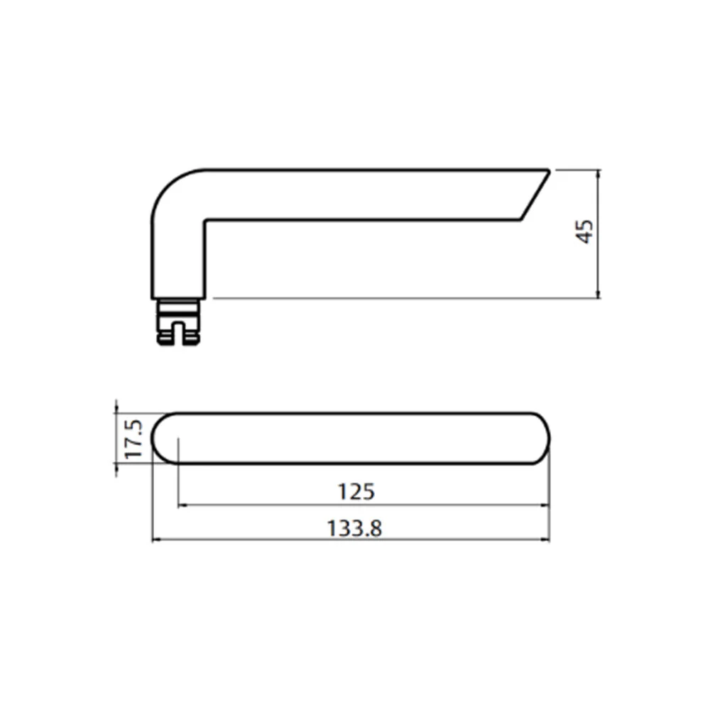 Lockwood Door Handle Round End Plate With 104 Lever Satin Chrome 2905/104SC - Image 3