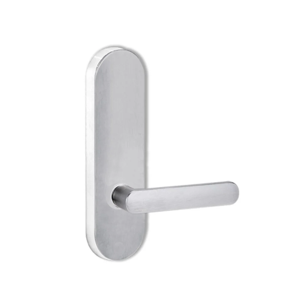 Lockwood Door Handle Round End Plate With 106 Lever Satin Chrome 2805/106SC