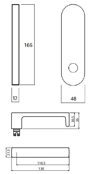 Lockwood Door Handle Round End Plate With 111 Lever Satin Chrome 2805/111SC - Image 2