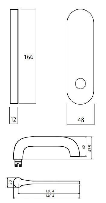Lockwood Door Handle Round End Plate With 115 Lever Satin Chrome 2805/115SC - Image 2