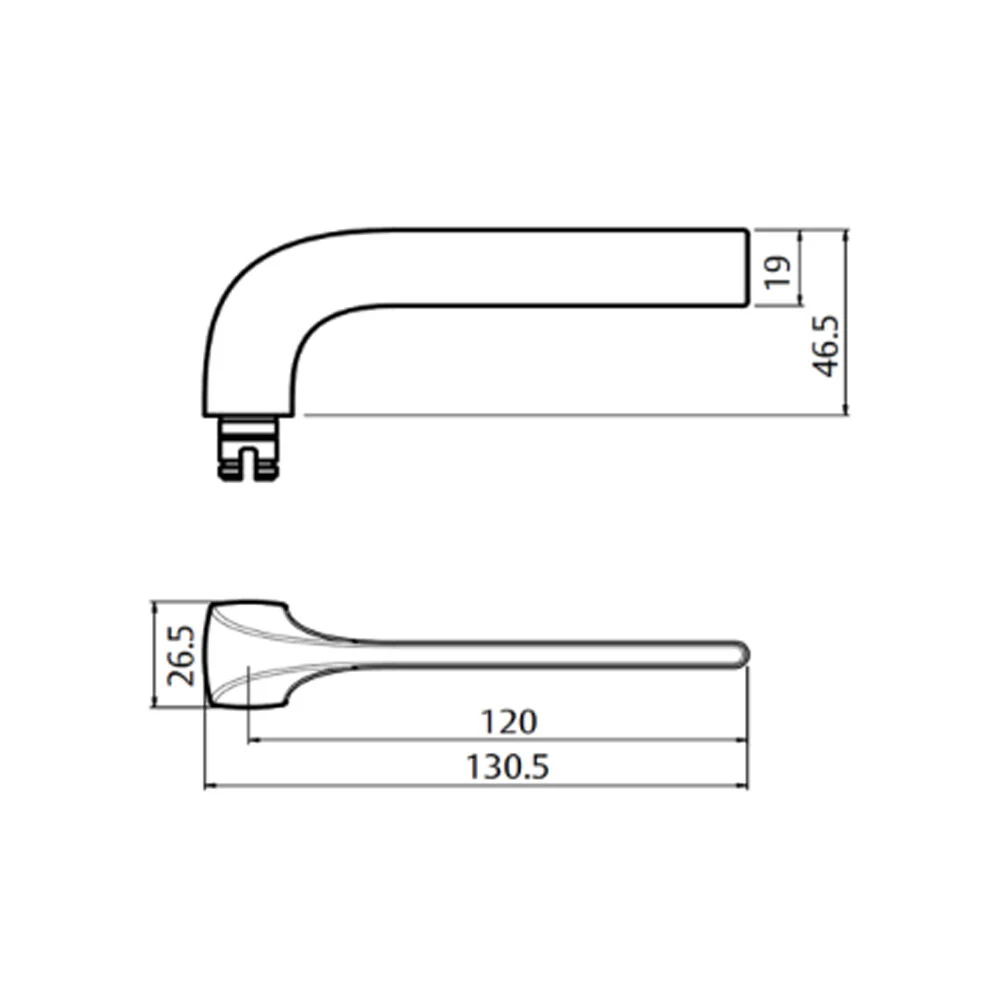 Lockwood Door Handle Round End Plate With 123 Lever Satin Chrome 2905/123SC - Image 2