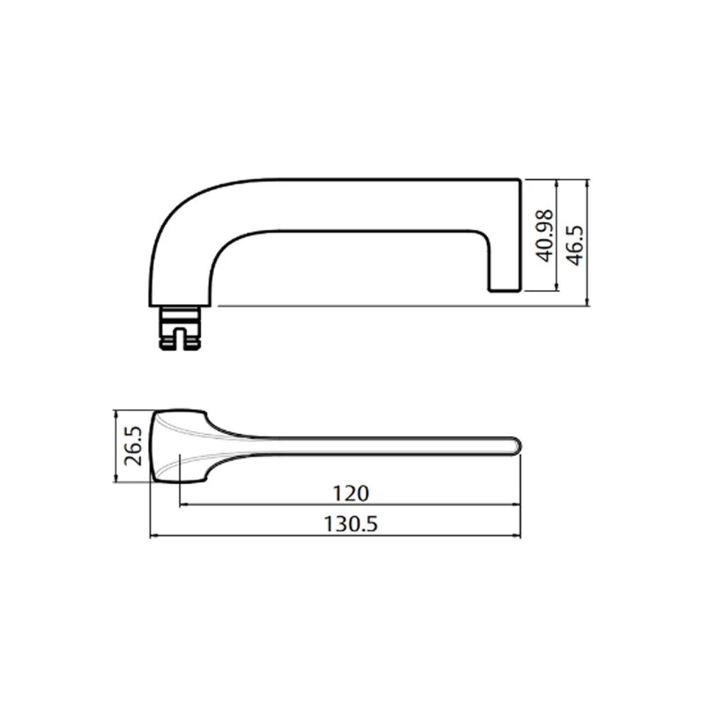 Lockwood Door Handle Round End Plate With 124 Lever Satin Chrome 2905/124SC - Image 3