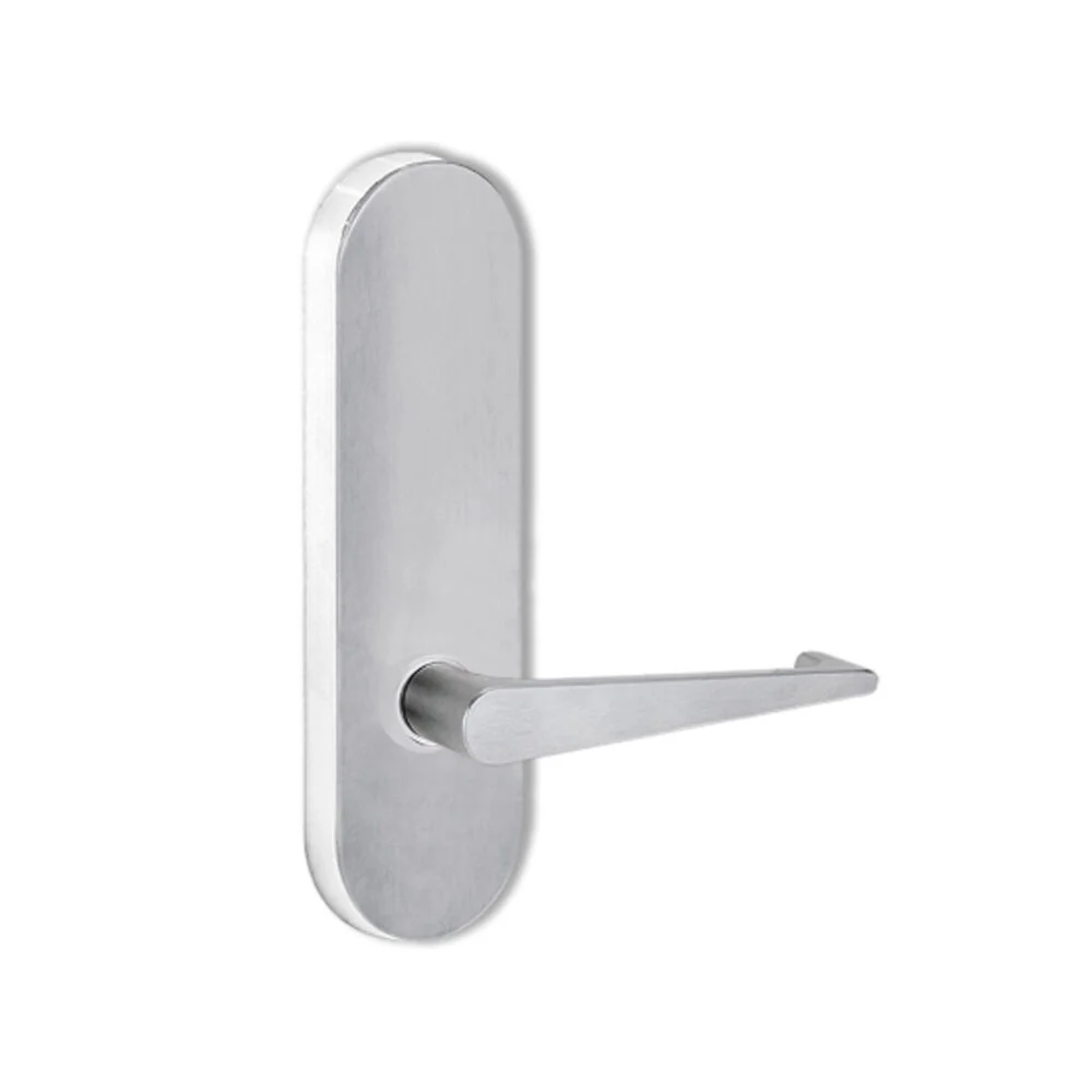 Lockwood Door Handle Round End Plate With 133 Lever Satin Chrome 2805/133SC