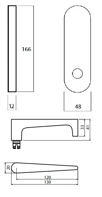 Lockwood Door Handle Round End Plate With 133 Lever Satin Chrome 2805/133SC - Image 3