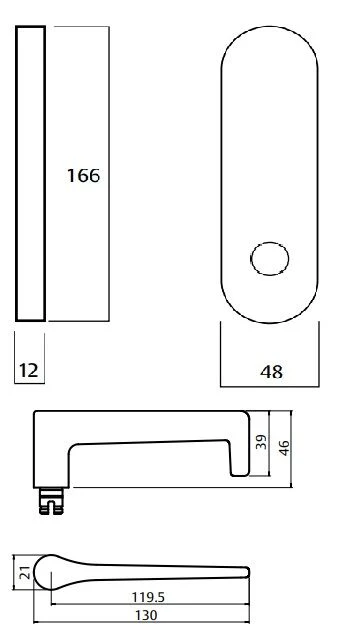Lockwood Door Handle Round End Plate With 145 Lever Satin Chrome 2805/145SC - Image 2