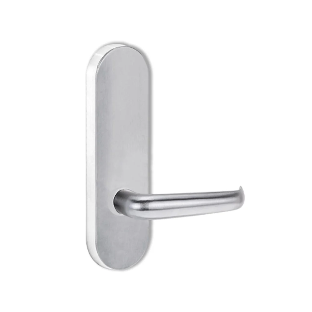 Lockwood Door Handle Round End Plate With 180 Lever Satin Chrome 2805/180SC