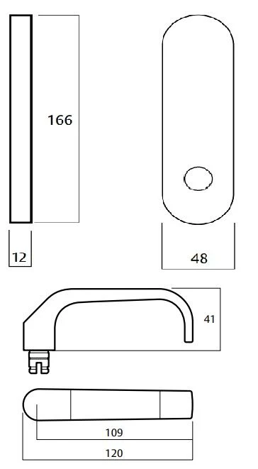 Lockwood Door Handle Round End Plate With 74 Lever Satin Chrome 2805/74SC - Image 2
