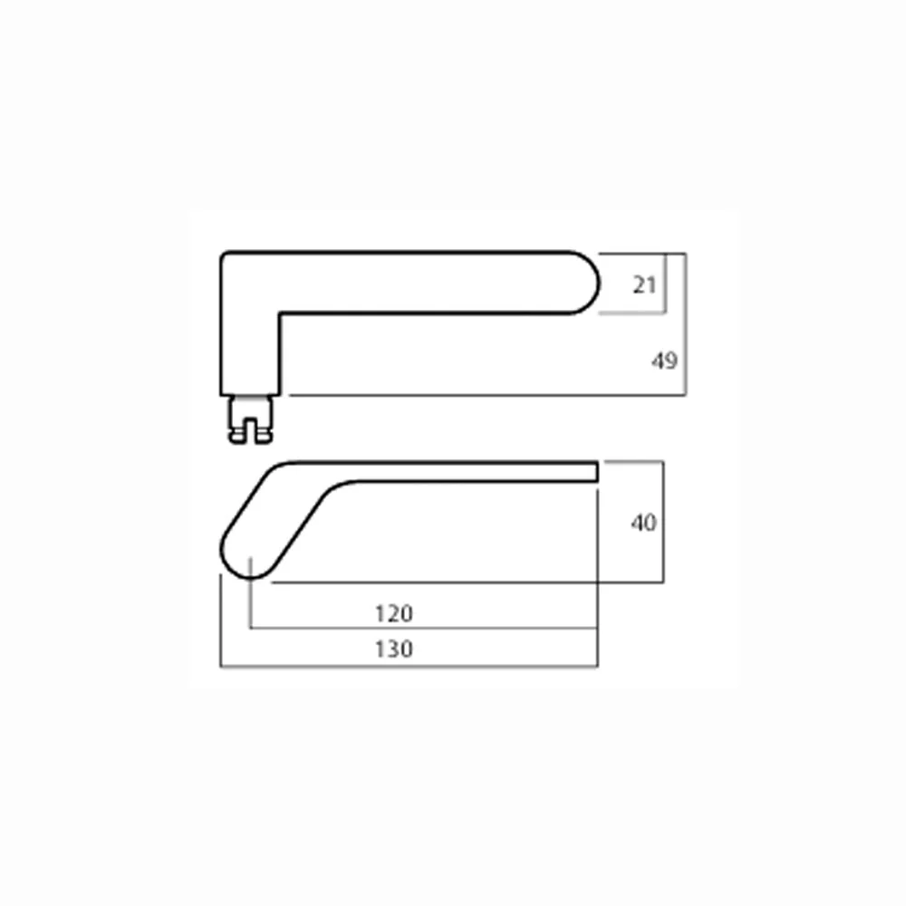 Lockwood Door Handle Round End Plate With Emergency Turn & 41 Lever Satin Chrome - Image 2