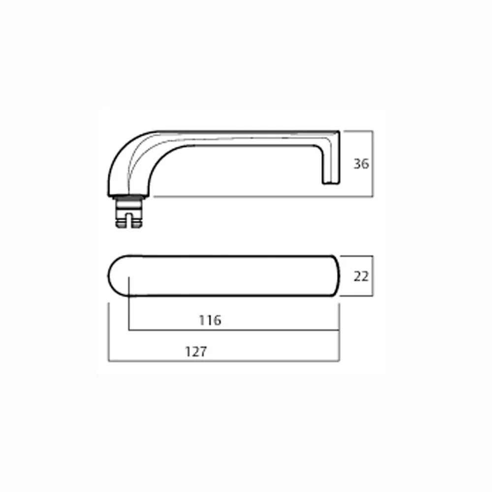 Lockwood Door Handle Round End Plate With Emergency Turn & 77 Lever Chrome Plate 5603/77CP - Image 2