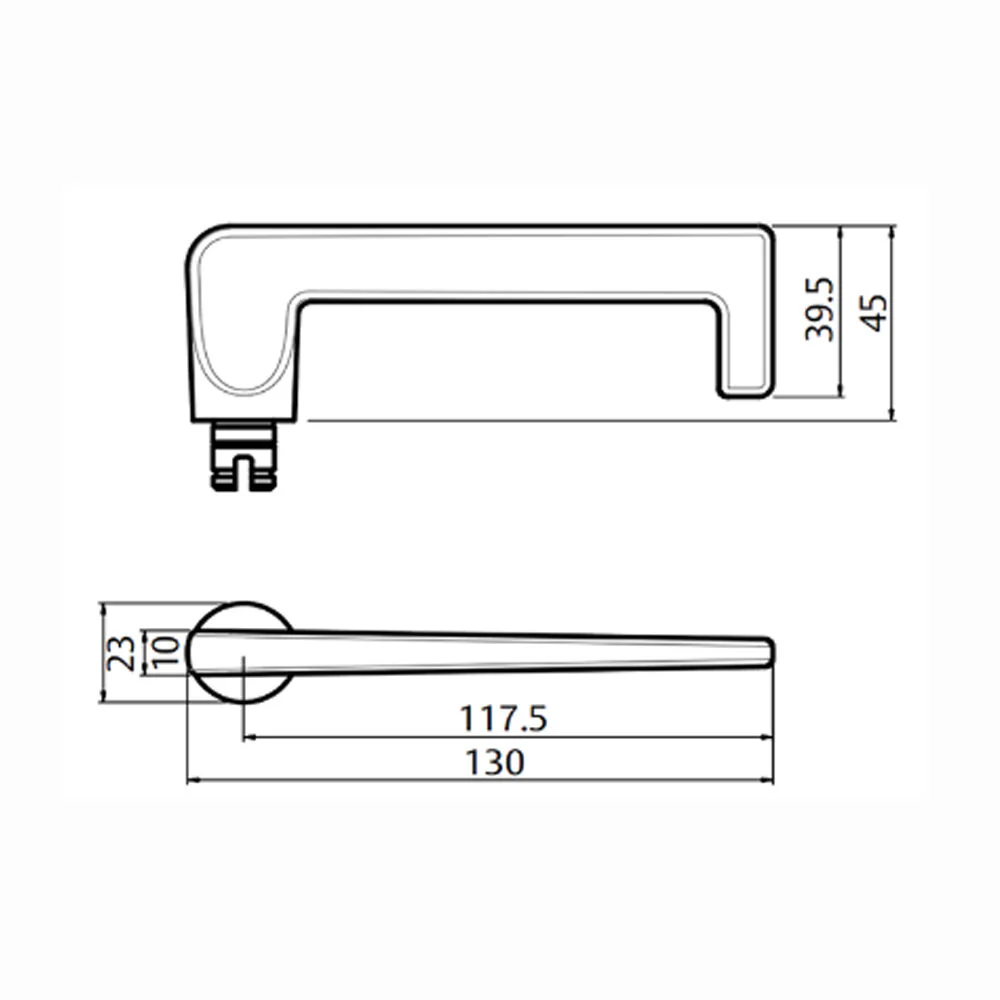 Lockwood Door Handle Round End Plate With Privacy Indicator Emergency Turn 132 Lever Satin Chrome - Image 2