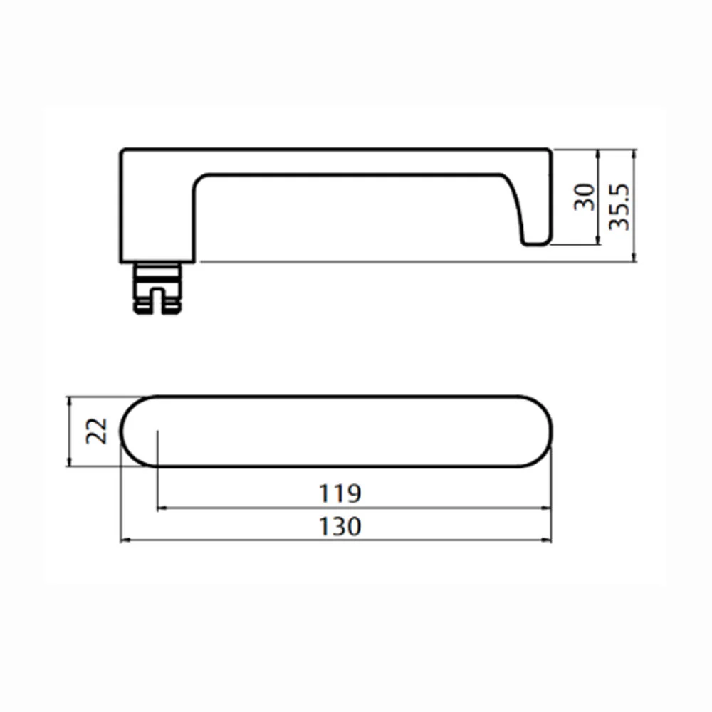 Lockwood Door Handle Round End Plate With Privacy Indicator Emergency Turn 166 Lever Satin Chrome - Image 2