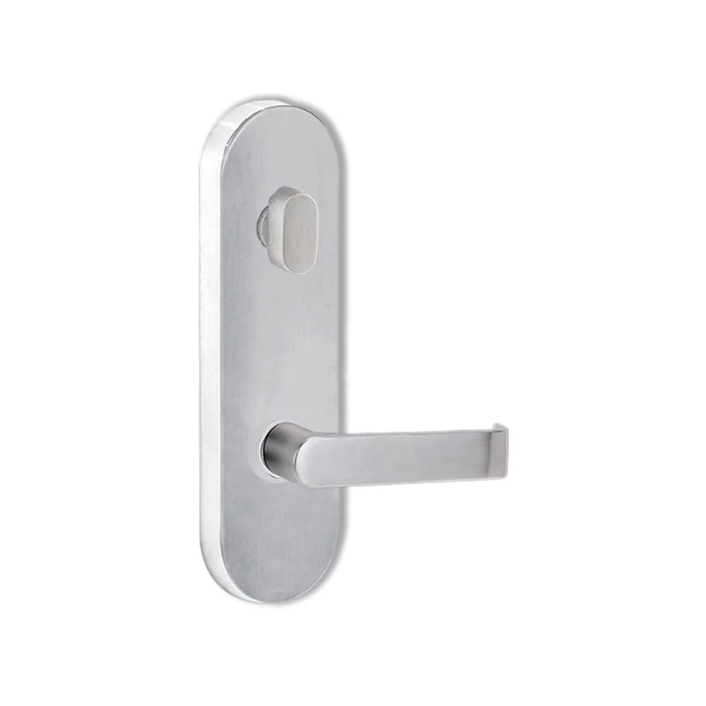 Lockwood Door Handle Round End Plate With Turn & 59 Lever Satin Chrome 2804/59SC