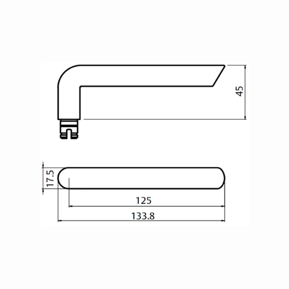 Lockwood Door Handle Square End Plate w/ Privacy Indicator Emergency Turn & 104 Lever Satin Chrome - Image 3